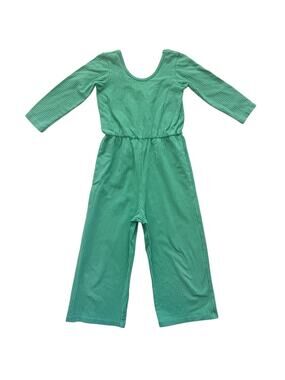 Alice + Ames Green Denim Stripe Jumpsuit Size 6